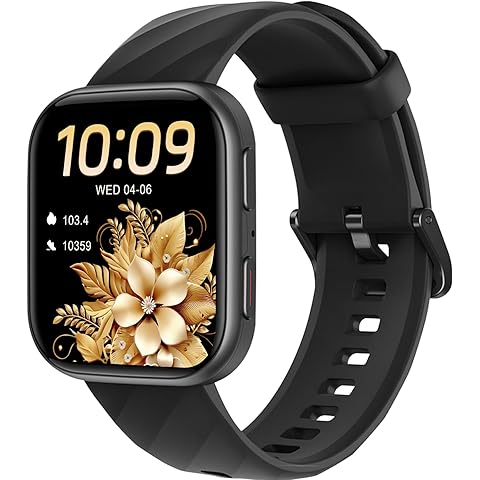 SKG Smart Watch for Men Women Android iPhone, with Alexa Built-in & Bluetooth Call(Answer/Make Call) 1.69" Fitness Tracker with IP68 Waterproof, 60+ Sports, Heart Rate SpO2 Monitor, V7 Pro